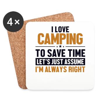 Camping Supposons que j’ai raison Zelten Glamping - Dessous de verre (lot de 4) - blanc - Devant