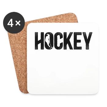 Field Hockey Hockey - Untersetzer (4er-Set) - Weiß - Vorne