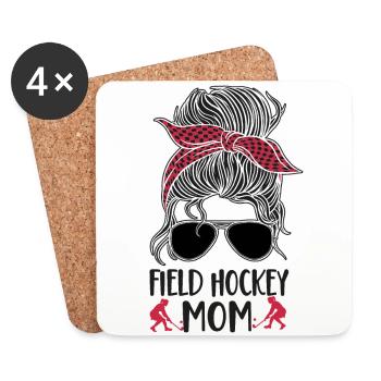 Field Hockey Mom Sunglasses Field - Coasters (set of 4) - white - Front