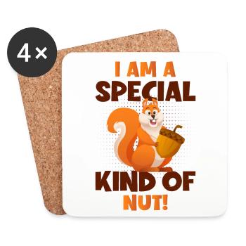 I'm A Special Kind Of Nut Grey Squirrel - Coasters (set of 4) - white - Front