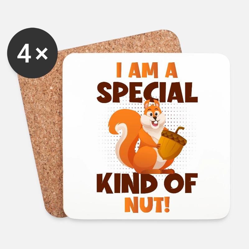 I'm A Special Kind Of Nut Grauhörnchen Squirrel - Untersetzer (4er-Set) - Weiß