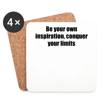 Fitness - Soyez votre propre inspiration, conquérez votre - Dessous de verre (lot de 4) - blanc - Devant