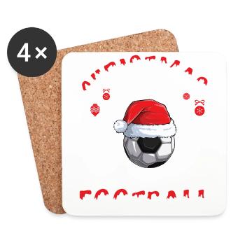 Soccer Player Team Club Outfit Christmas Love - Coasters (set of 4) - white - Front