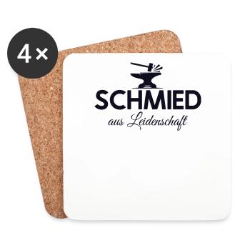 Schmied Aus Leidenschaft Kunstschmied Blacksmith - Untersetzer (4er-Set) - Weiß - Vorne