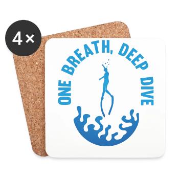 Plongée sous-marine, Plongée sous-marine, Vacances Sea Diver - Dessous de verre (lot de 4) - blanc - Devant