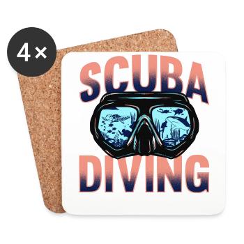 Scuba Diving, Scuba Diving, Holiday Sea Diver - Coasters (set of 4) - white - Front