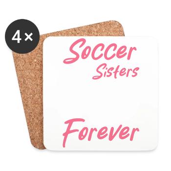 Women's Soccer, Women's Soccer, Women's Soccer - Coasters (set of 4) - white - Front