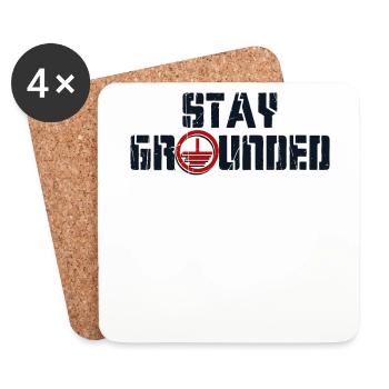Stay Grounded Electrician Electronics Technician - Coasters (set of 4) - white - Front