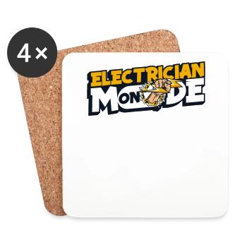 Mode électricien sur ingénieur électricien Technicien en électronique - Dessous de verre (lot de 4) - blanc - Devant