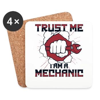 Trust Me I'm A Mechanic Mechatroniker Meister Kfz - Untersetzer (4er-Set) - Weiß - Vorne