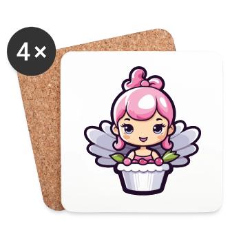 Fée Cuisson Gâteau Bande Dessinée - Dessous de verre (lot de 4) - blanc - Devant