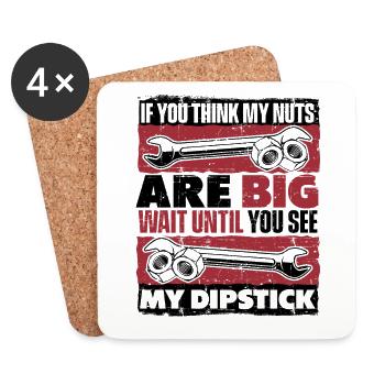 Si vous pensez que mes noix sont grosses, attendez jusqu’à Kfz - Dessous de verre (lot de 4) - blanc - Devant