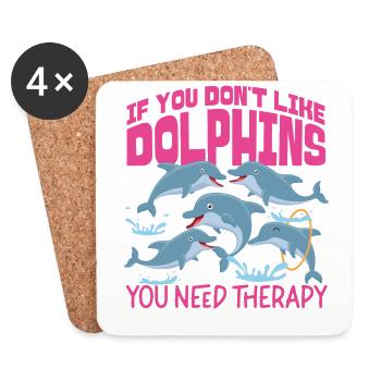 Dolphin If You Don't Like Dolphins - Untersetzer (4er-Set) - Weiß - Vorne