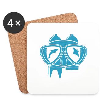 Scuba Diving, Scuba Diving, Holiday Sea Diver - Coasters (set of 4) - white - Front