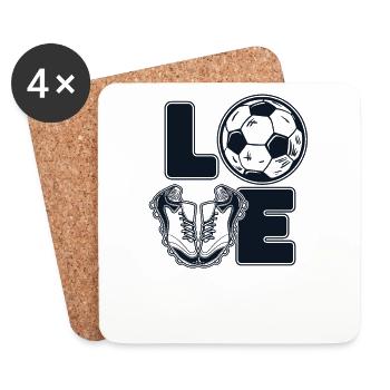 Love Soccer Player Professional Soccer God - Coasters (set of 4) - white - Front