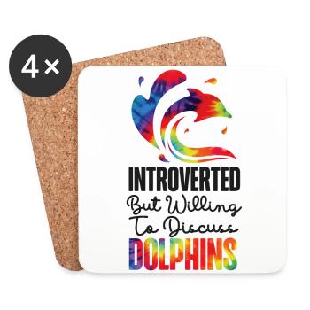 Dauphin Tie Dye Introverti Mais - Dessous de verre (lot de 4) - blanc - Devant