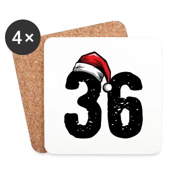 36 Number Christmas - Coasters (set of 4) - white - Front