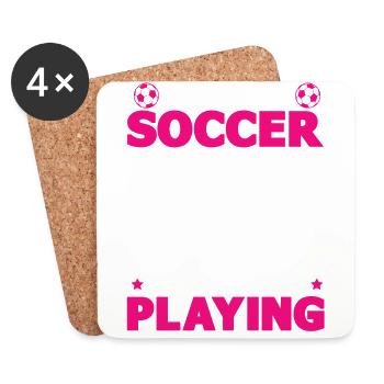 Women's Soccer, Women's Soccer, Women's Soccer - Coasters (set of 4) - white - Front