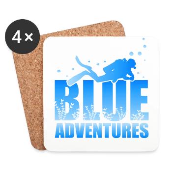 Scuba Diving, Scuba Diving, Holiday Sea Diver - Coasters (set of 4) - white - Front