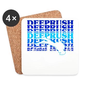 Plongée sous-marine, Plongée sous-marine, Vacances en mer - Dessous de verre (lot de 4) - blanc - Devant