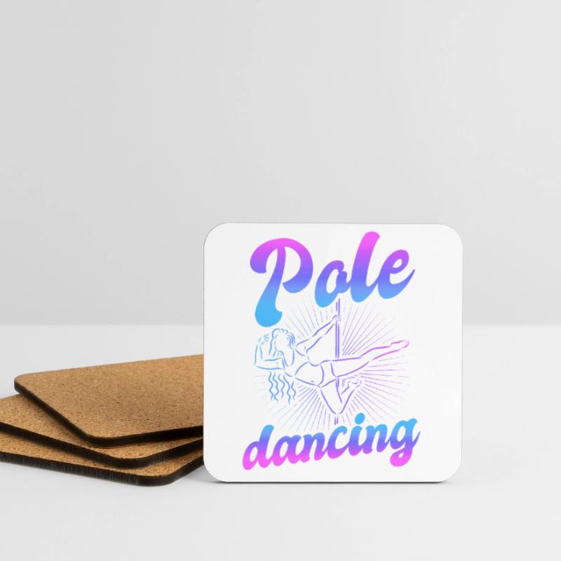 Pole dance danseuse, pole dance, pole dance Dessous de verre (lot de 4)