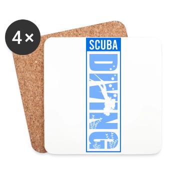 Diving, Apnea Diving, Apnea No Limit Freediving - Coasters (set of 4) - white - Front