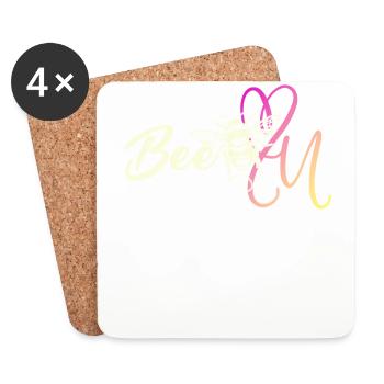 Soyez vous-même ! Confiance en soi, pensée positive, motivation - Dessous de verre (lot de 4) - blanc - Devant