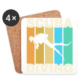 Scuba Diving, Scuba Diving, Holiday Sea Diver - Coasters (set of 4) - white - Front