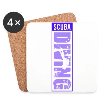 Diving, Apnea Diving, Apnea No Limit Freediving - Coasters (set of 4) - white - Front
