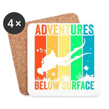 Scuba Diving, Scuba Diving, Holiday Sea Diver - Coasters (set of 4) - white - Front