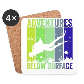 Scuba Diving, Scuba Diving, Holiday Sea Diver - Coasters (set of 4) - white - Front