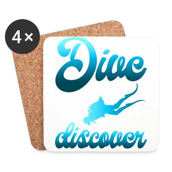 Scuba Diving, Scuba Diving, Holiday Sea Diver - Coasters (set of 4) - white - Front