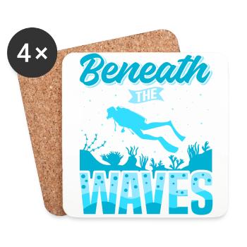 Scuba Diving, Scuba Diving, Holiday Sea Diver - Coasters (set of 4) - white - Front