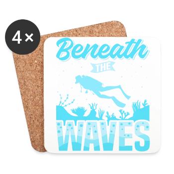 Scuba Diving, Scuba Diving, Holiday Sea Diver - Coasters (set of 4) - white - Front