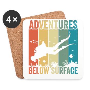 Scuba Diving, Scuba Diving, Holiday Sea Diver - Coasters (set of 4) - white - Front