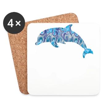 Dolphin - Untersetzer (4er-Set) - Weiß - Vorne
