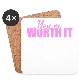 Be you! Self-confidence, positive thinking Motivation - Coasters (set of 4) - white - Front