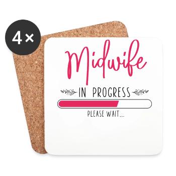 Nurse Midwife Birth Worker Student - Coasters (set of 4) - white - Front
