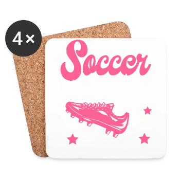 Women's Soccer, Women's Soccer, Women's Soccer - Coasters (set of 4) - white - Front