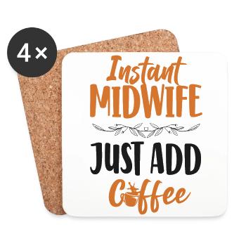 Nurse Midwife Birth Worker Coffee - Untersetzer (4er-Set) - Weiß - Vorne