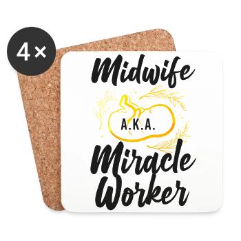 Nurse Midwife Birth Worker Midwife - Untersetzer (4er-Set) - Weiß - Vorne