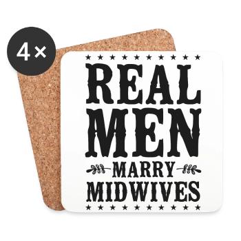 Nurse Midwife Birth Worker - Coasters (set of 4) - white - Front