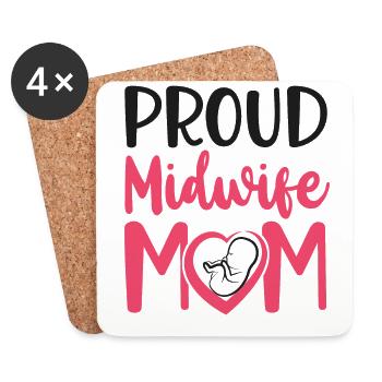 Nurse Midwife Birth Worker Mom - Untersetzer (4er-Set) - Weiß - Vorne