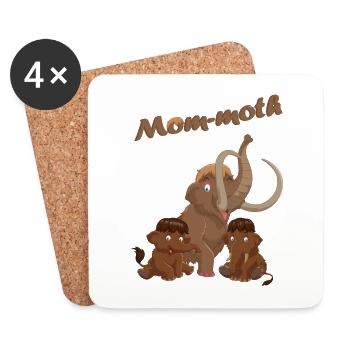 Mammut Elefant Mutter Eiszeit Doppelpack Zwillinge - Untersetzer (4er-Set) - Weiß - Vorne