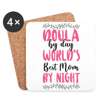 Doula Birth Worker Doula By Day - Coasters (set of 4) - white - Front
