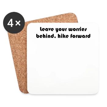 Wandern - Leave your worries behind, hike forward - Untersetzer (4er-Set) - Weiß - Vorne