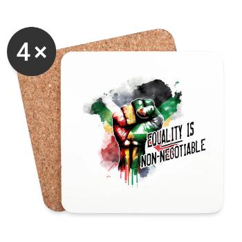 Spread Quality - Black History Month African - Coasters (set of 4) - white - Front