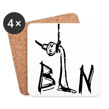 Berlin - BLN - Untersetzer (4er-Set) - Weiß - Vorne