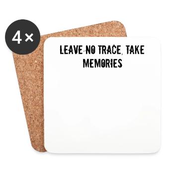 Wandern - Leave No Trace, Take Memories - Untersetzer (4er-Set) - Weiß - Vorne
