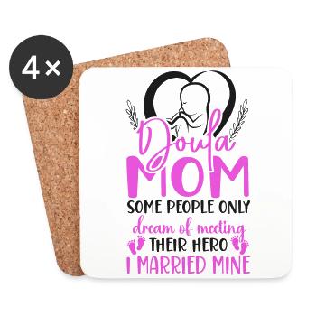 Doula Birth Worker Mom Doula Mom - Untersetzer (4er-Set) - Weiß - Vorne